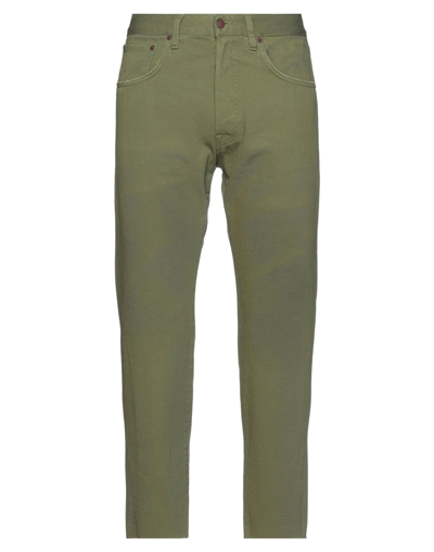 Shop People (+)  Man Pants Military Green Size 32 Cotton