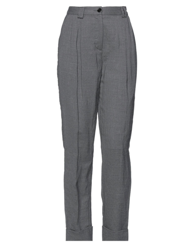 Shop Galliano Woman Pants Lead Size 26 Virgin Wool, Cotton, Metal In Grey