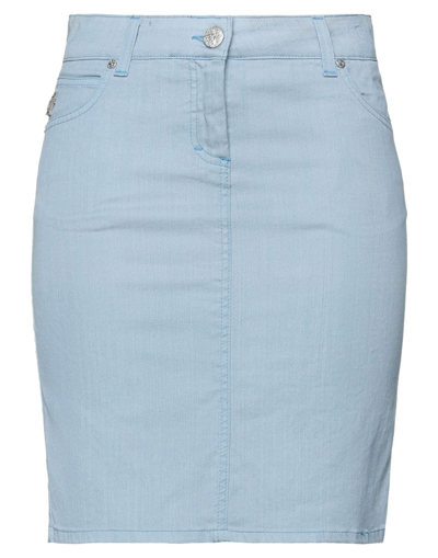 Shop Galliano Woman Denim Skirt Blue Size 2 Cotton, Lyocell, Elastane