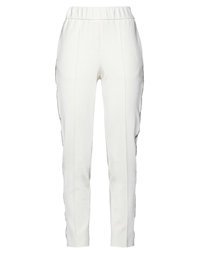 Shop Peserico Pants In Ivory