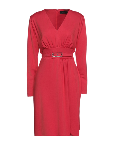 Shop Clips Woman Mini Dress Red Size 10 Viscose, Elastane