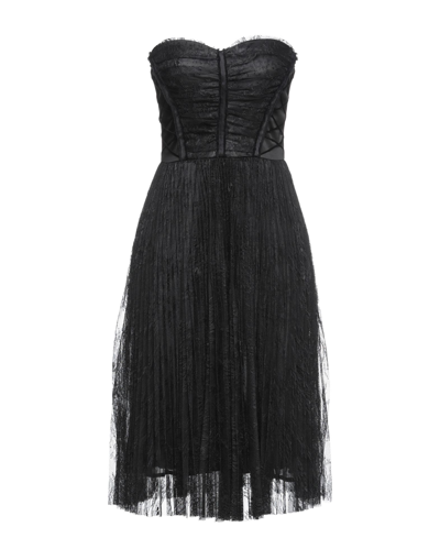 Shop Elisabetta Franchi Woman Midi Dress Black Size 8 Polyester, Acetate, Polyamide, Elastane