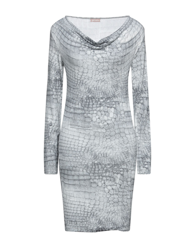 Shop Galliano Woman Mini Dress Light Grey Size 4 Viscose, Elastane