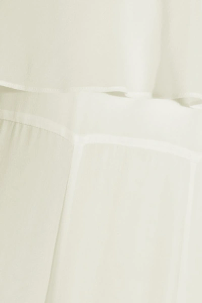 Shop Giambattista Valli - Cape-effect Silk-georgette Gown - Ivory