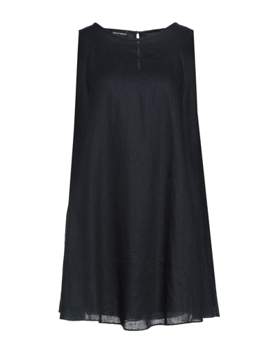 Shop Emporio Armani Woman Mini Dress Midnight Blue Size 8 Linen