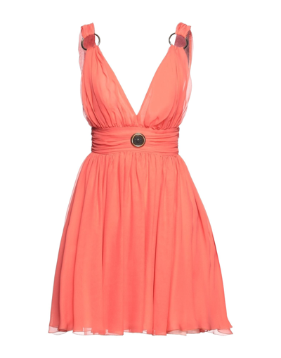 Shop Fausto Puglisi Woman Mini Dress Salmon Pink Size 6 Silk
