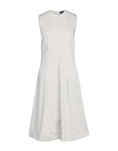 Shop Giorgio Armani Woman Midi Dress Light Grey Size 10 Viscose, Polyamide, Elastane