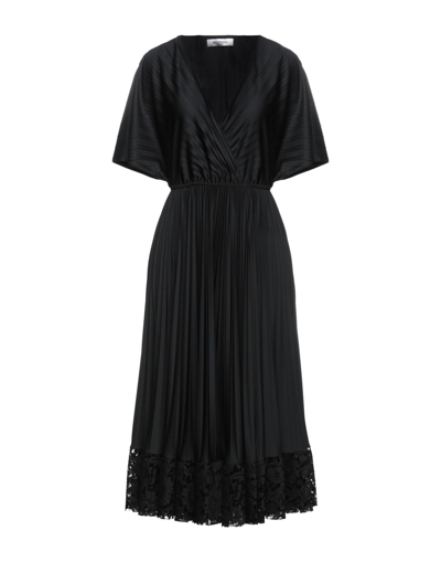 Shop Valentino Garavani Woman Midi Dress Black Size Xs Polyester