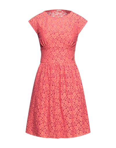Shop Galliano Short Dresses In Coral