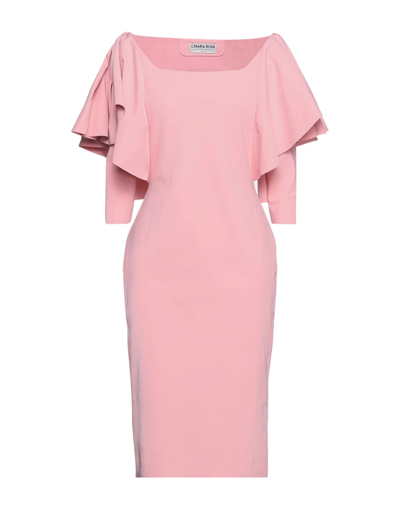 Shop Chiara Boni La Petite Robe Woman Midi Dress Pink Size 2 Polyamide, Elastane