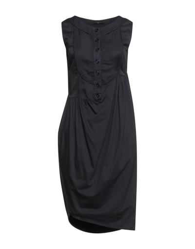 Shop High Woman Midi Dress Midnight Blue Size Xs Cotton, Elastane