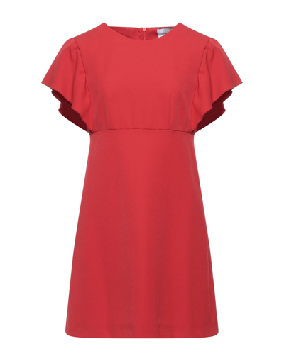 Shop Dondup Woman Short Dress Red Size 6 Polyester, Elastane