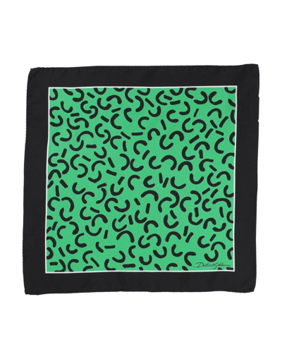 Shop Dolce & Gabbana Man Scarf Green Size - Silk