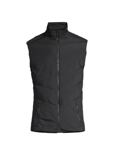 Shop Falke Men's Lightweight Quilted Vest In Black