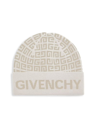 Shop Givenchy Women's 4g Logo Cashmere-blend Beanie In White Mastic
