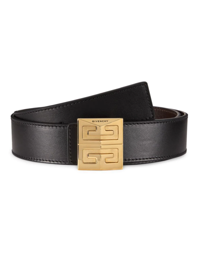 Shop Givenchy Men's 4g Logo Leather Belt In Brown