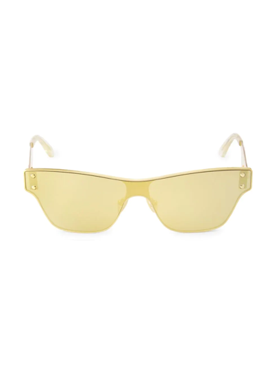 Shop Bottega Veneta Women's Everyday 56mm Rectangular Sunglasses In Gold