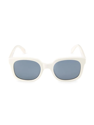 Shop Alexander Mcqueen Men's Casual Lines 53mm Square Sunglasses In Ivory