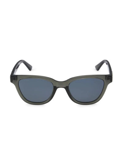 Shop Gucci Men's  Logo 51mm Cat Eye Sunglasses In Grey