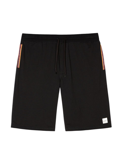 Shop Paul Smith Men's Drawstring Cotton Shorts In Blacks
