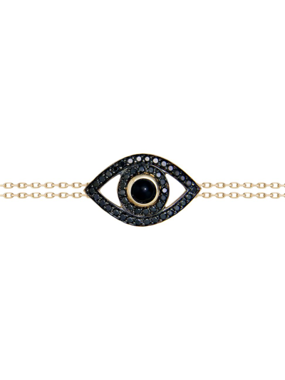 Shop Netali Nissim Big Eye 18k Gold, Black Diamond & Black Onyx Bracelet