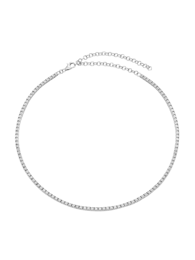 Shop Saks Fifth Avenue Women's 14k White Gold & 0.95 Tcw Diamond Tennis Necklace