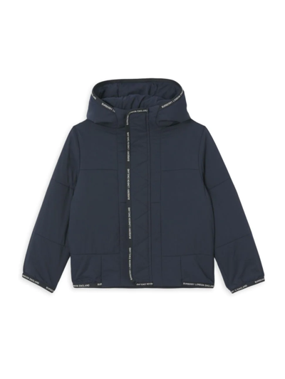 Shop Burberry Little Kid's & Kid's Perry Padded Jacket In Midnight