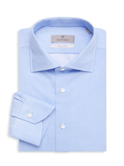 Shop Canali Men's Impeccable Dress Shirt In Blue