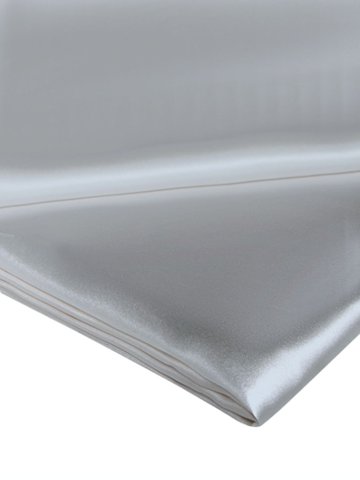 Shop Gingerlily Signature Silk Flat Sheet In Silver Grey