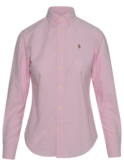 Shop Polo Ralph Lauren Pink Georgia Cotton Shirt