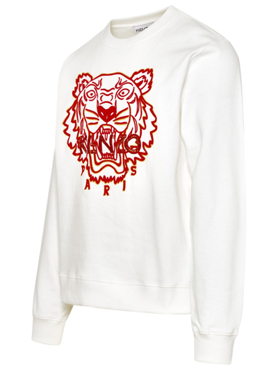 Shop Kenzo White Cotton Tiger's Year Sweatshirt