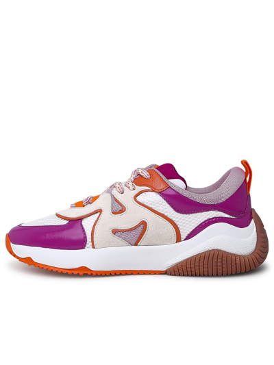Shop Hogan Purple And Ivory Leather Blend H597 Sneakers In Violet