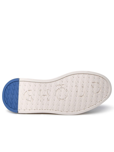 Shop Ghoud Light Blue And White Leather Tweener Sneakers