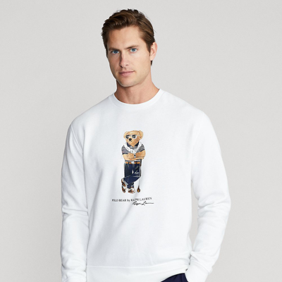 Shop Polo Ralph Lauren Polo Bear Performance Fleece Sweatshirt In White