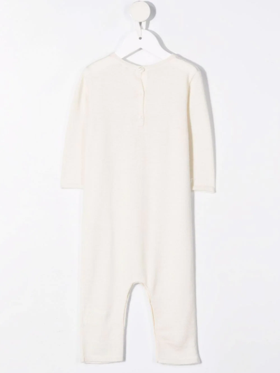 Shop Bonpoint Patch-pocket Bodysuit In Neutrals