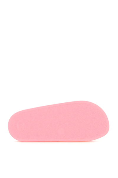 Shop Jw Anderson Rubber Slides With Logo In Pink