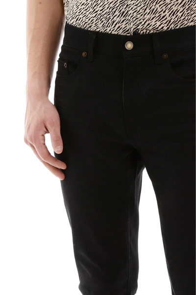 Shop Saint Laurent Skinny Jeans In Black