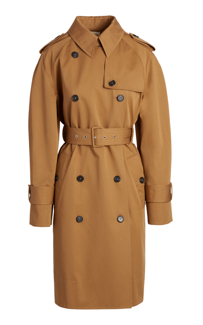 Shop Khaite Women's Spellman Double-breasted Trench Coat In Brown
