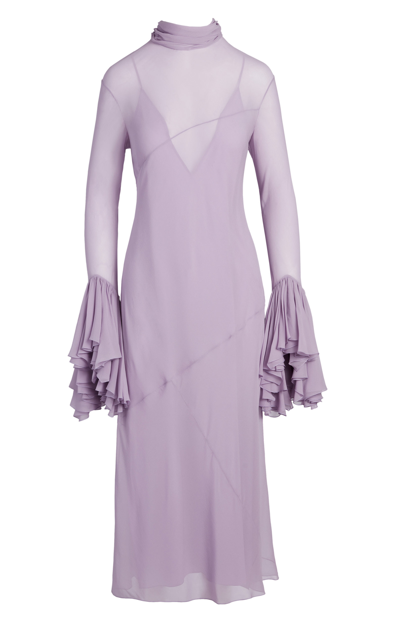 Shop Khaite Women's Evi Silk Maxi Dress In Purple