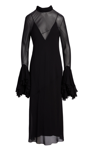 Shop Khaite Women's Evi Silk Maxi Dress In Purple,black