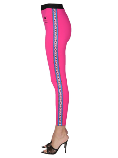 Etro Leggings With Logo In Pink