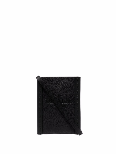 Shop Valentino Garavani Men's Black Leather Case