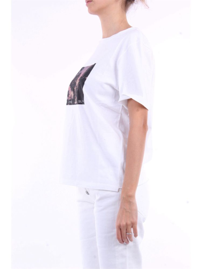 Shop Saint Laurent Women's White Cotton T-shirt