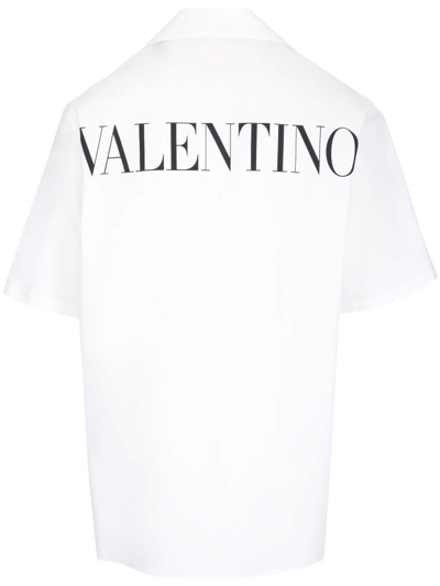 Shop Valentino Men's White Cotton Shirt