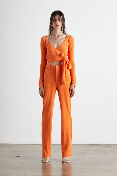 Shop Maisie Wilen Mockumentary Jeans In Orange