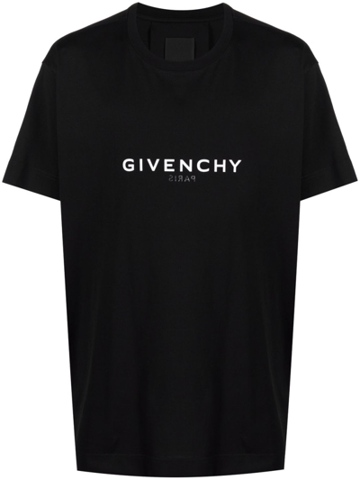 Shop Givenchy Black Reverse Oversized Cotton T-shirt