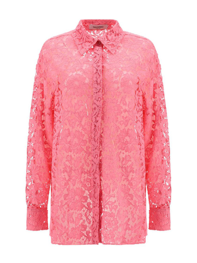 Shop Valentino Pink Other Materials Shirt