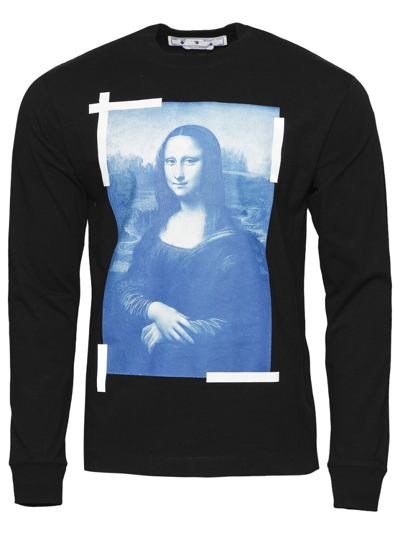 Shop Off-white Mona Lisa Long Sleeve Skate T-shirt Black