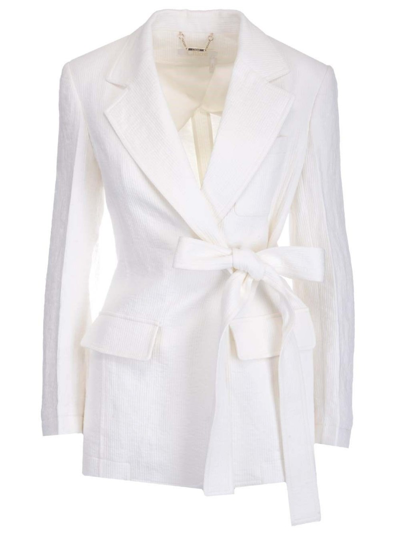 Shop Chloé White Other Materials Jacket