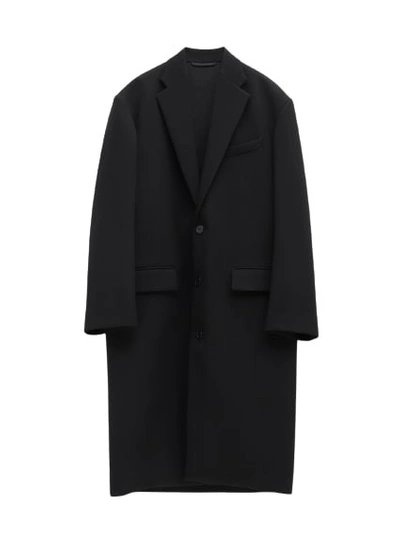 Shop Balenciaga Boxy Coat In Black